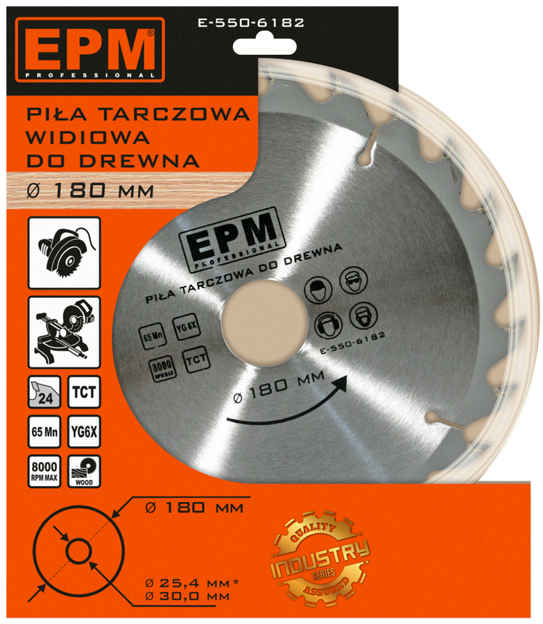 Piła spiekana 180 mm 24 zęby