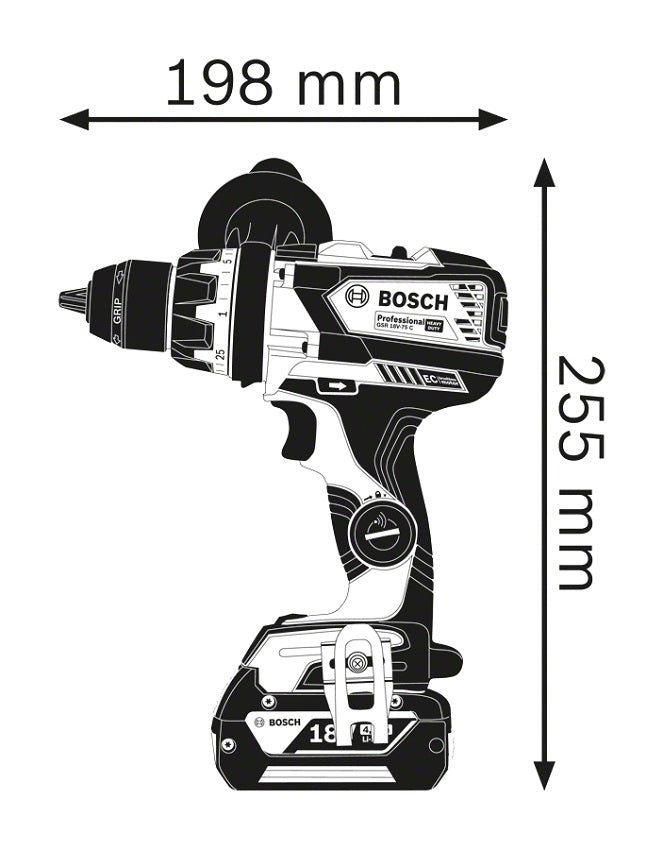 Perceuse-visseuse sans fil Gsr 18v-110 C 0*0ah L-boxx