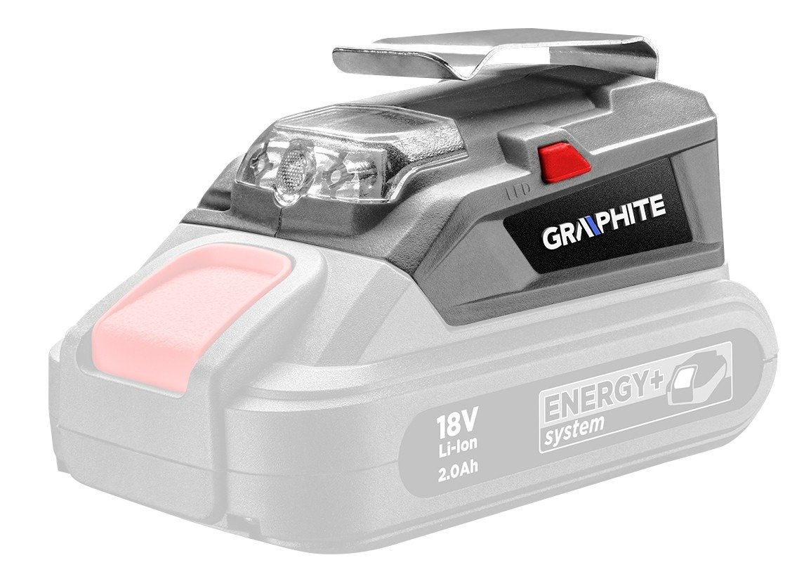 Flashlight in-athluchtaithe 18v Li-lion Le Aschur Usb