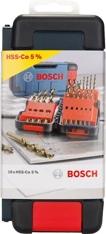 Set de gaurit Hss-co 18 buc.