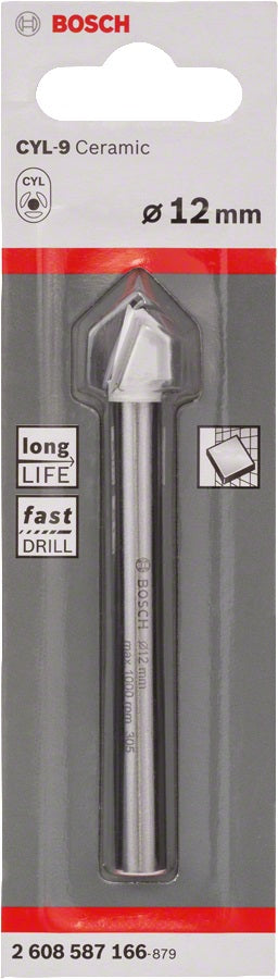 Cyl-9 Softkeramikborr för glas och keramik 12*90mm