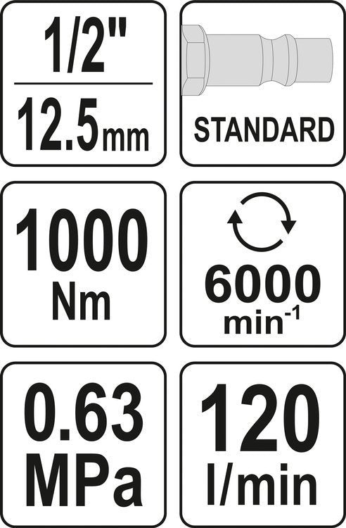 Llave Neumática 1/2' 1000nm