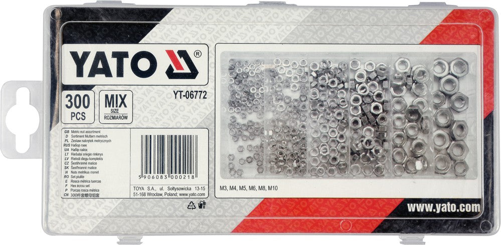 300 st Metric Mix Nötter Din 934