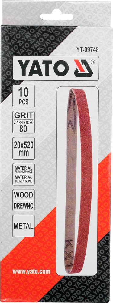 Ändlöst slipband 10 st P80 20*520mm