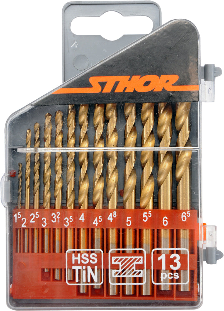 Titanium Drill Set For Metal 1.5-6.5mm 13 Pcs.