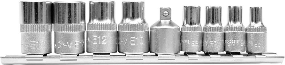 Torx dopsleutels E5-e16 9-delige set