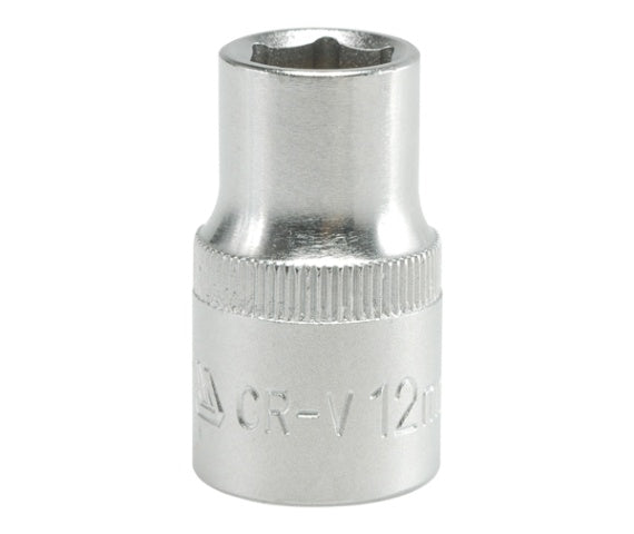 Vaso Corto 6 Puntos Cromado 1/2'' 12mm