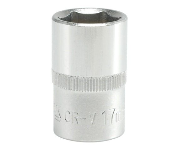 Priză scurtă 6 puncte Cromat 1/2'' 17mm