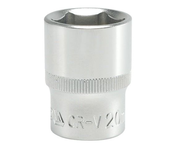 Priză scurtă 6 puncte Crom 1/2'' 20mm