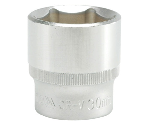 Short Socket 6-point Chrome 1/2'' 30mm