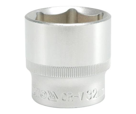 Vaso Corto 6 Puntos Cromado 1/2'' 32mm