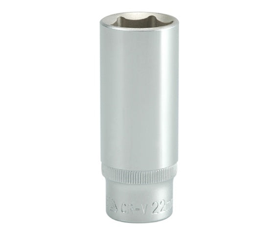 Lange Dop 6-kant Chroom 1/2'' 22mm