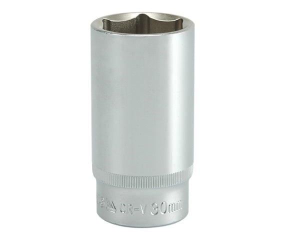 Vaso Largo 6 Puntos Cromado 1/2'' 30mm