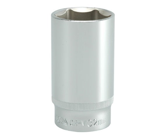 Lange Dop 6-kant Chroom 1/2'' 32mm