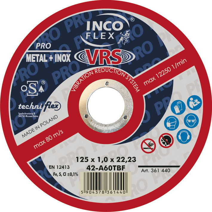 Bolle schijf T27 125*1,6*22 A46tbf-vrs