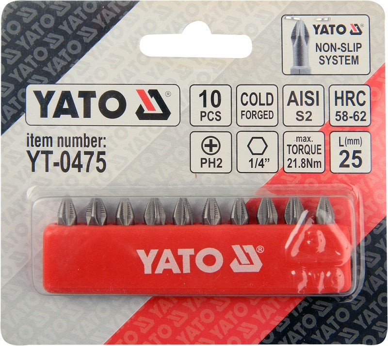 Embouts de tournevis Embout Ph2 Pointe 25mm Jeu de 10 pièces