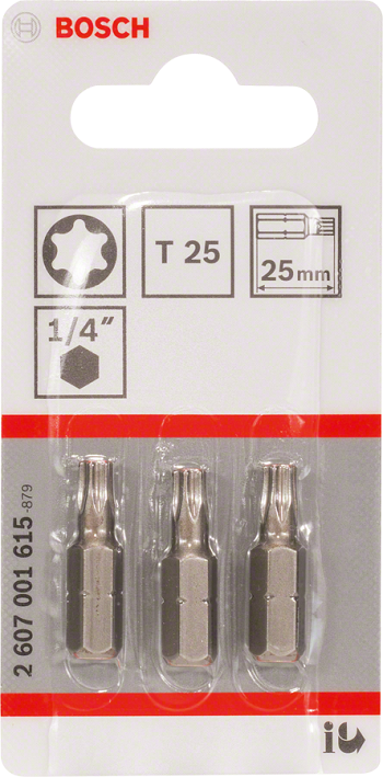 Punta Albero Punta T25 Eh 25mm 3 Pz.