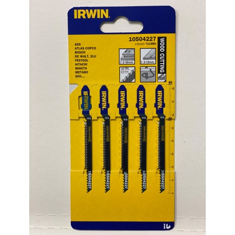 Decoupeerzaagbladen voor hout, set van 5, type T119bo