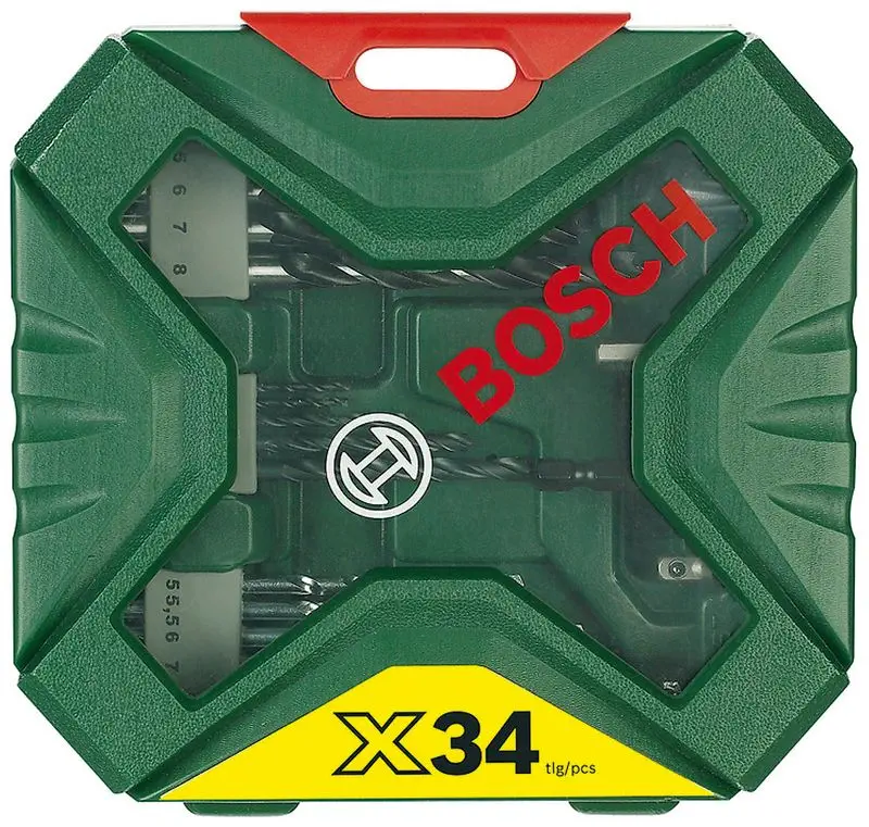 Set de burghie și burghie X-line clasic de 34 de piese