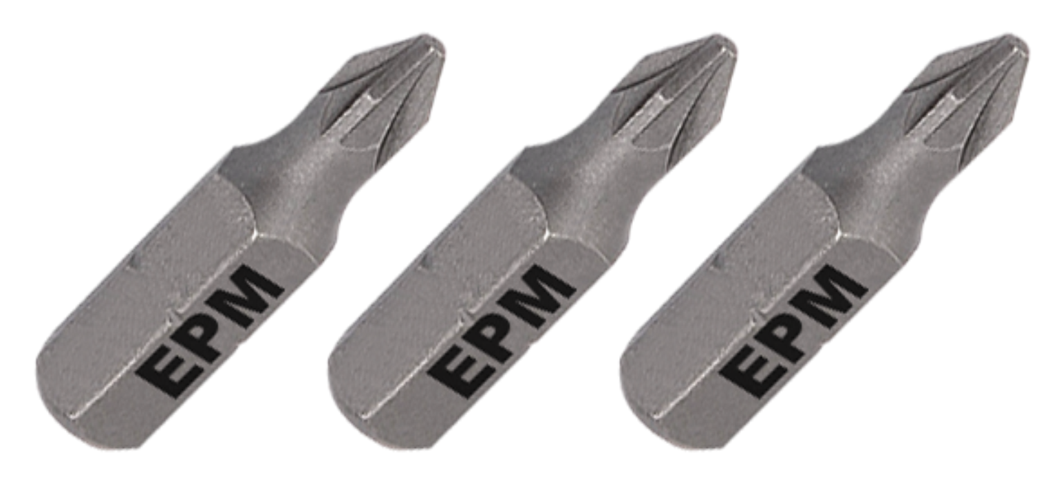 Ponta de chave de fenda 25mm 3pcs Pz1