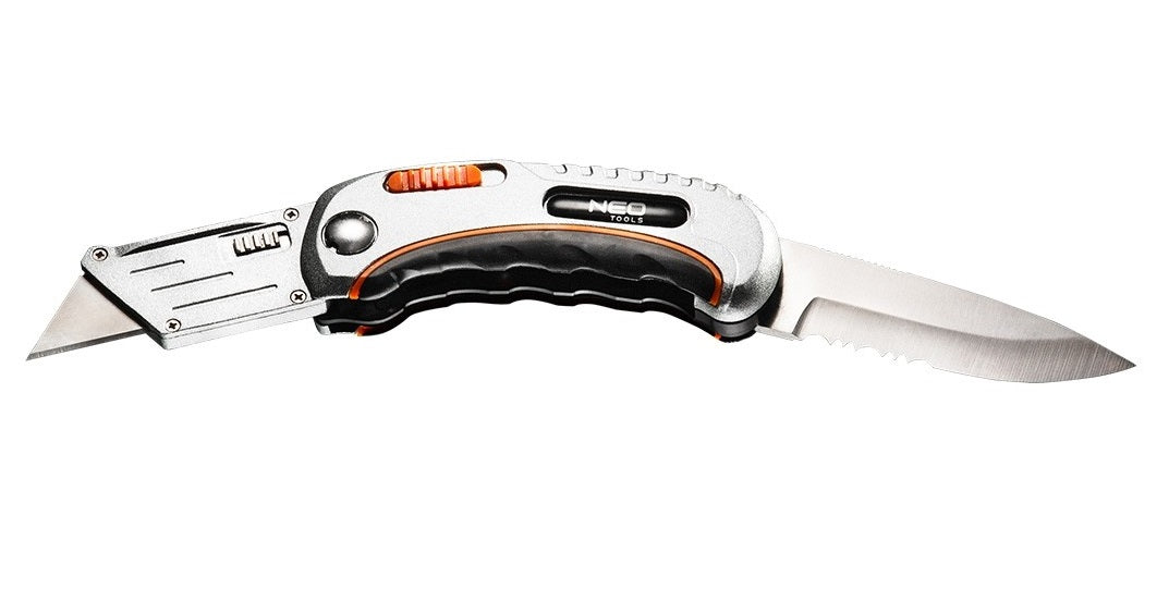 Utility Knife Folding Trap Blade + 5 Blades Nylon Case
