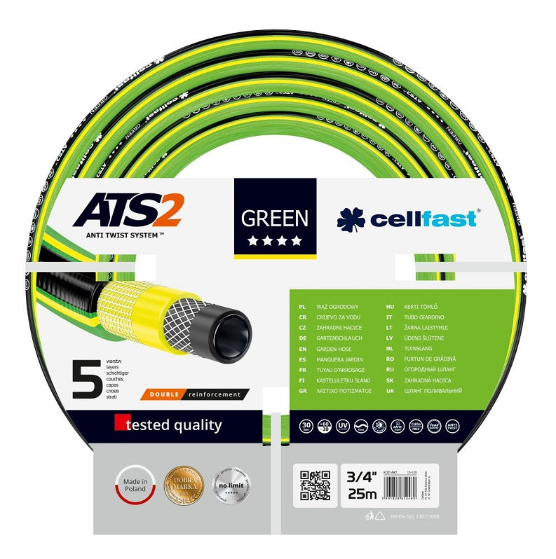 Green Ats Garden Hose 3/4 25mb