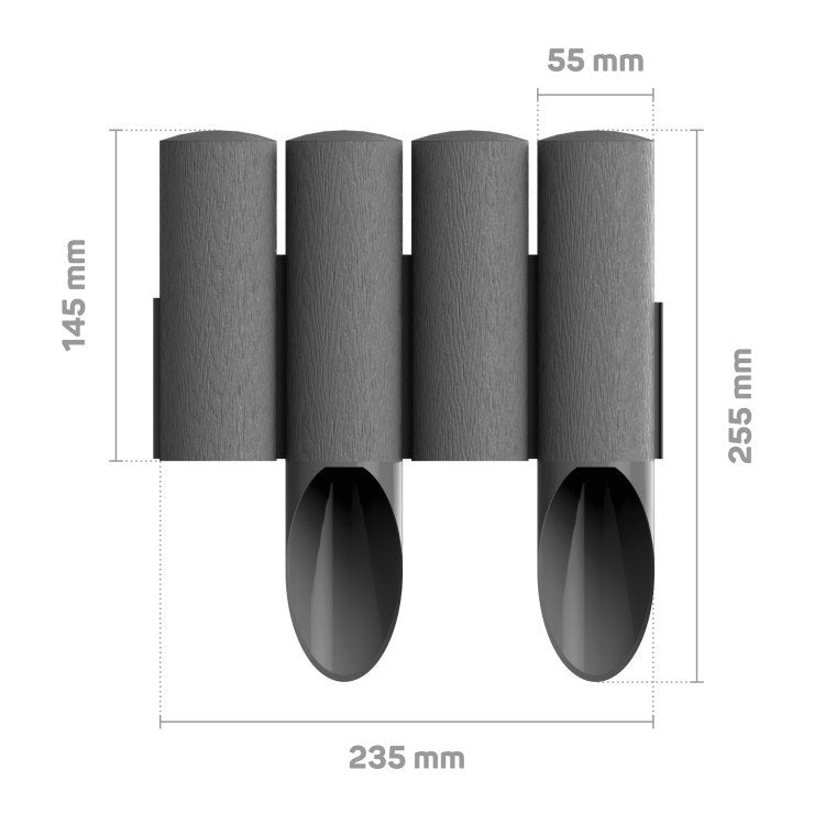 Palisada Ogrodowa Standard 14,5cm*2,3mb Grafit