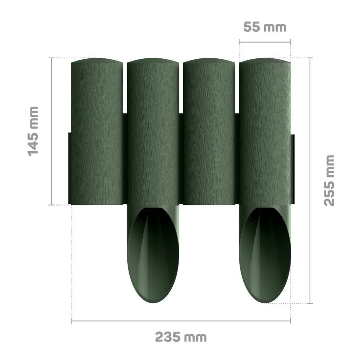 Garden Palisade Standard 14,5cm*2,3mb Grön