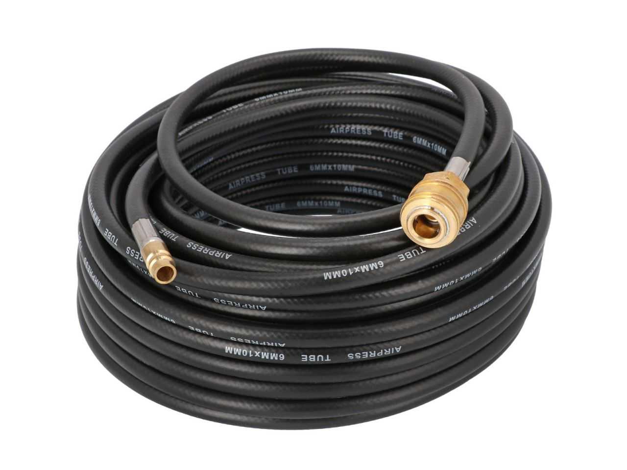 Pneumatická gumová hadice 10*6mm 15m namontovaná