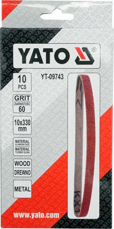 Endless Abrasive Belt 10 Pcs P60 10*330mm