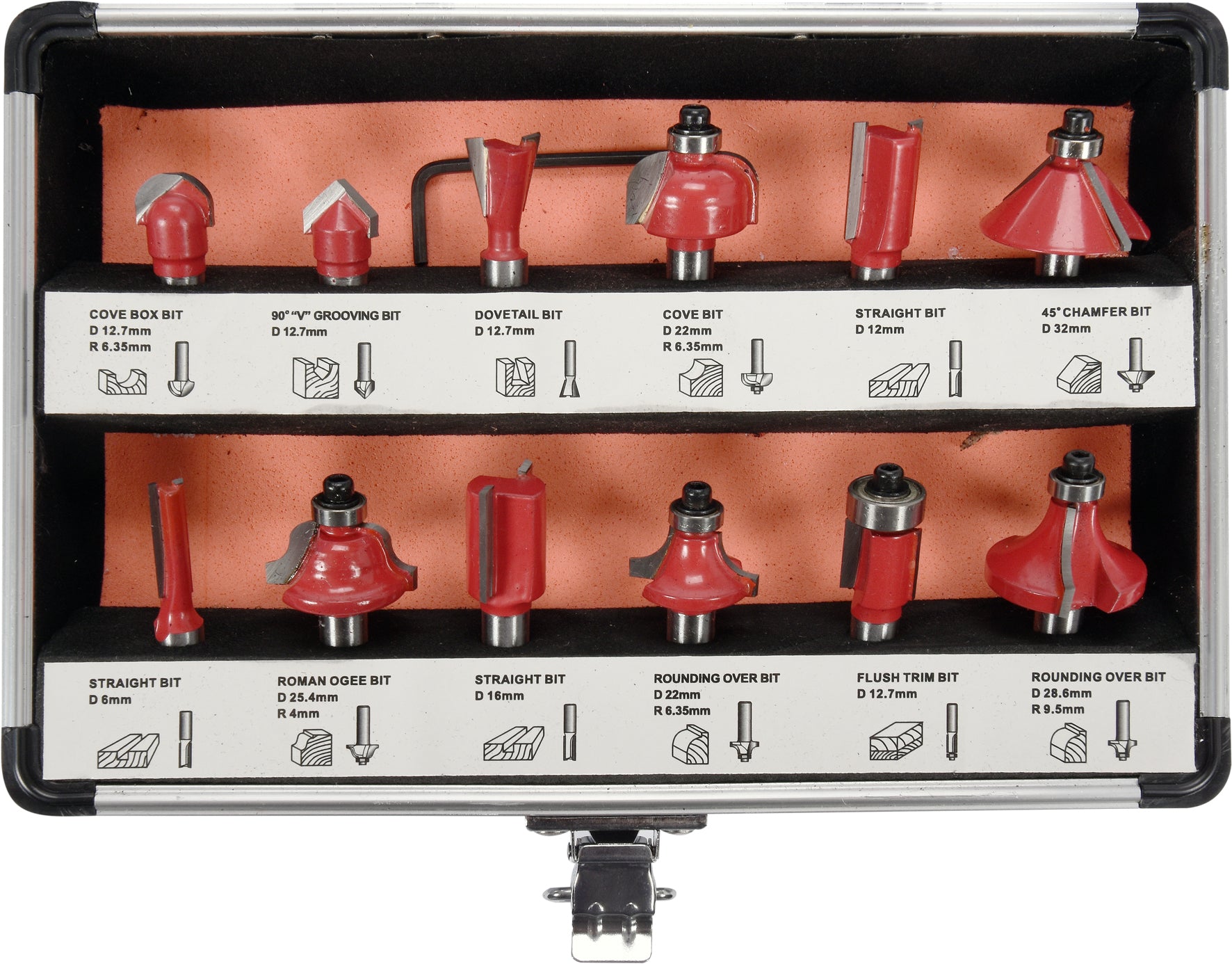 Widia Cutter Set For Wood 12 Pieces