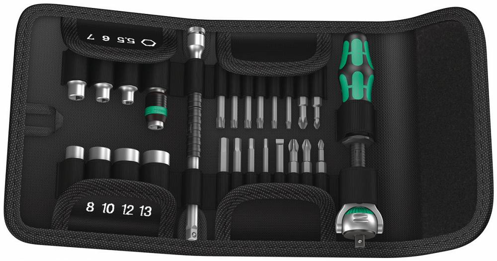Screwdriver Set + Sockets Kraftform Compact 1/4' Zyklop 26 Pcs