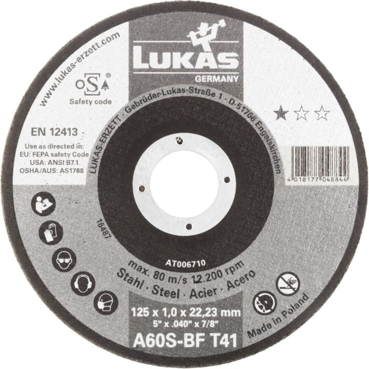 Platte schijf T1a 125*1,0*22 A60s-bf Premiumflex