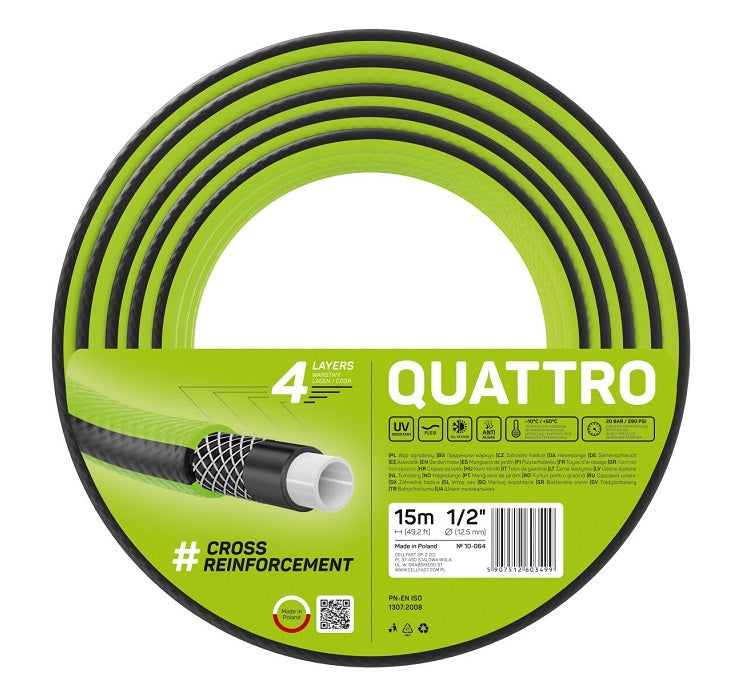Quattro kerti tömlő 1/2'' 15m