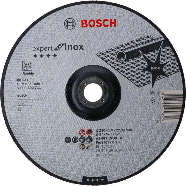 Disc Convex T27 230*22*1.9 Bosch Rapido
