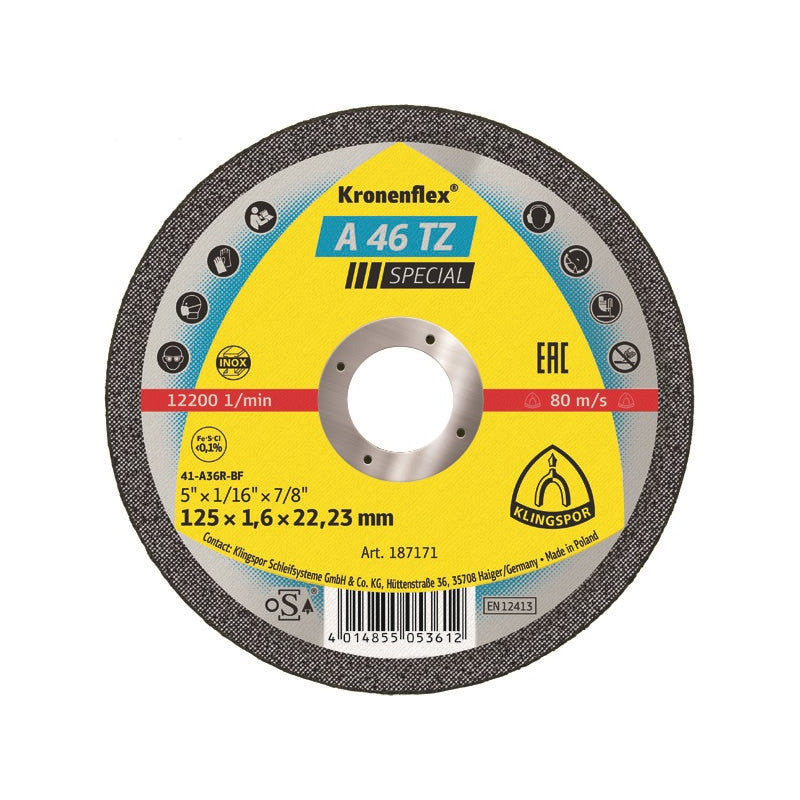 Flache Scheibe A46tz T1a 125*1,6*22 187171