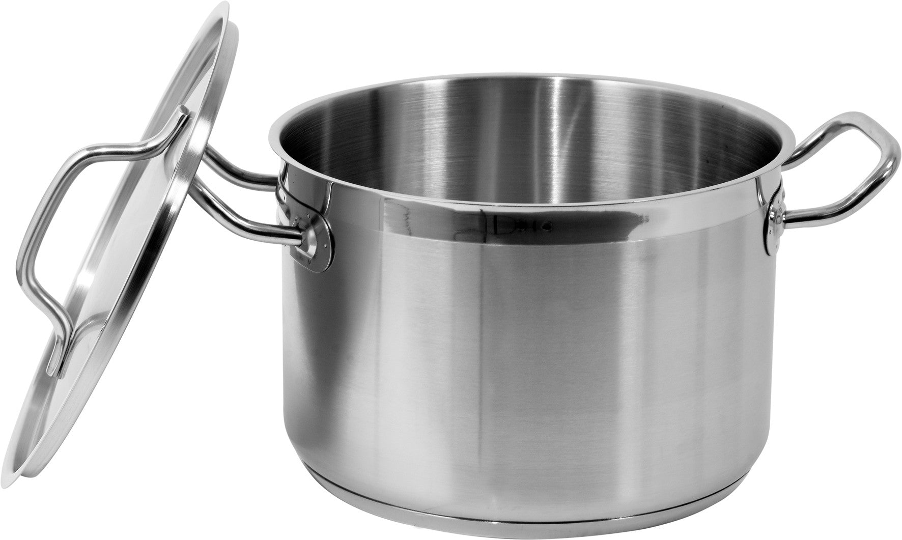 Medium kruka med lock i rostfritt stål 24x16 Cm 7,2 L