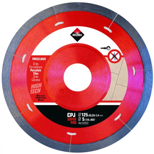 Diamantzaagblad voor porseleinen tegels Cpj 125 Superpro