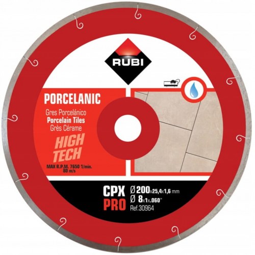 Diamantschijf voor porseleinen tegels Cpx 200 Pro 25,4 mm