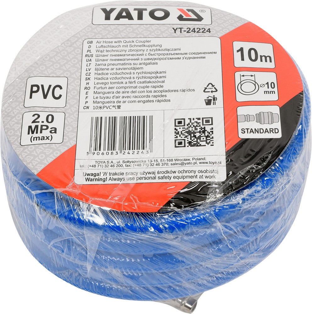Pvc Pneumatic Hose With Quick Couplings 10mm*10m