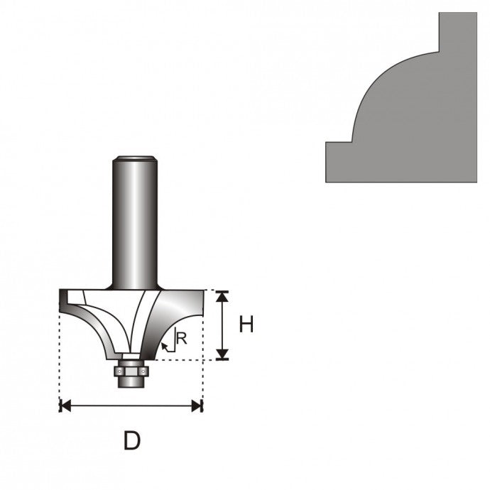 Ornament Cutter With Bearing T6 D19 H6.5 R3.17mm