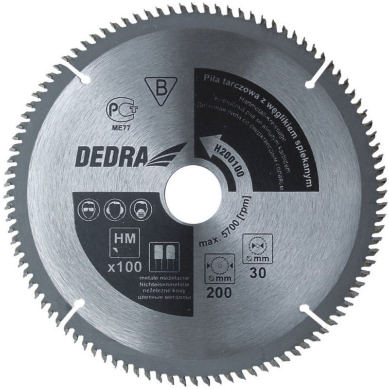 Scie circulaire pour aluminium 250*30mm/100t