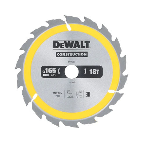 Circular Saw Blade For Wood 165/20mm 18 Teeth
