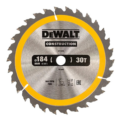 Circular Saw Blade For Wood 184/16mm 30 Teeth