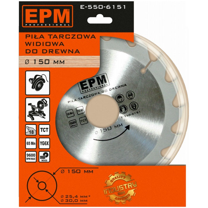 Piła spiekana 250 mm 40 zębów