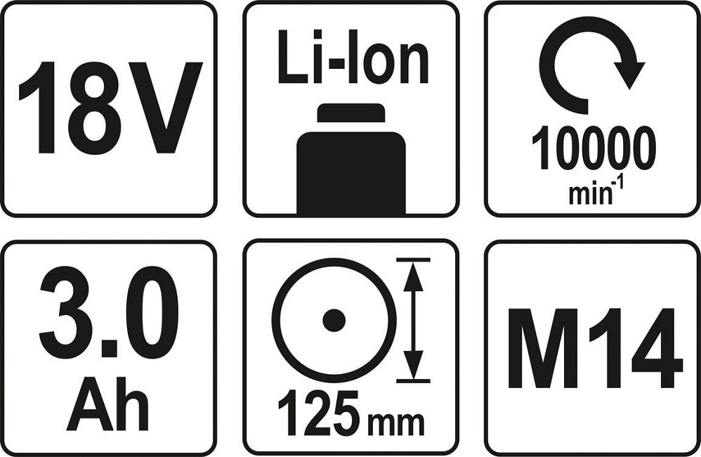Vinkelslip 125mm 18v 2x3ah
