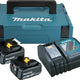 18v Makpac-voedingsset 2*5.0ah Bl1850b+dc18rc