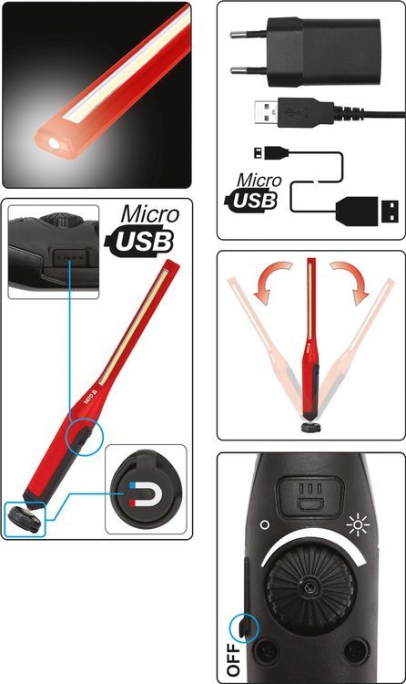 Lámpara Taller Led Cob 7w 600lm+120lm