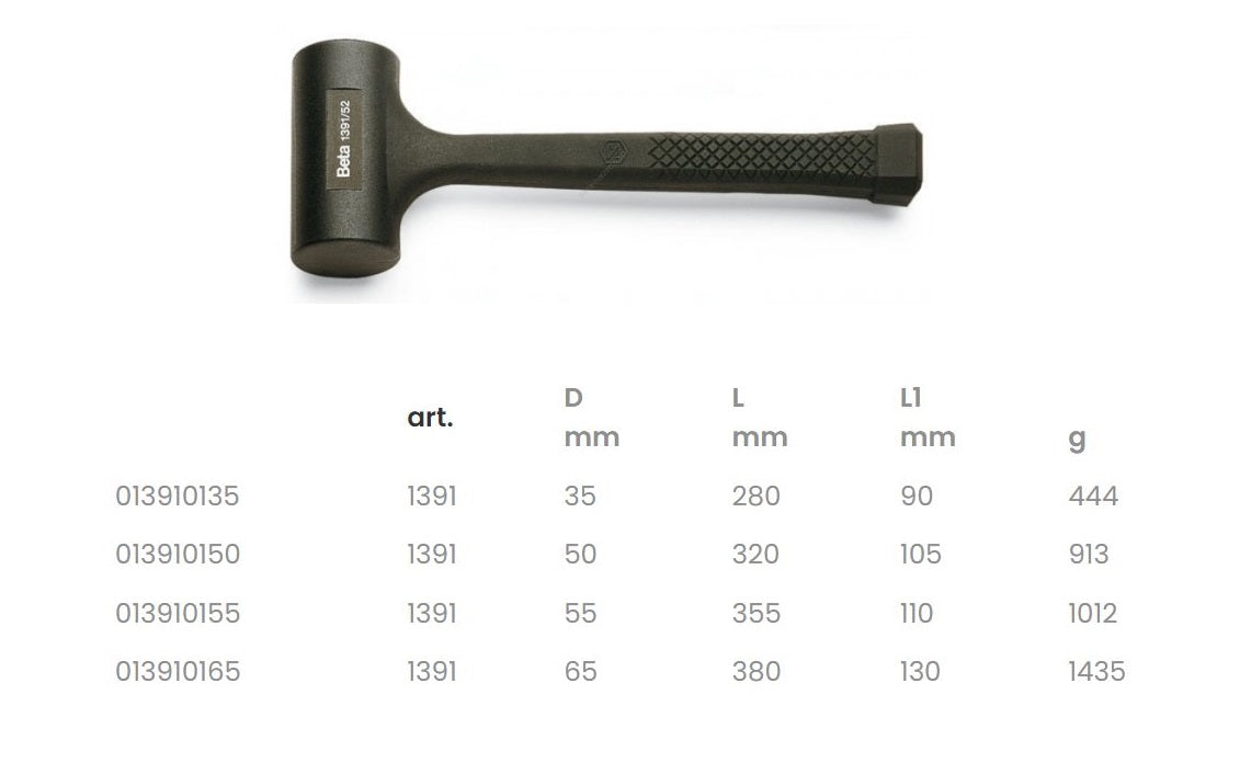 Rubber-coated Rebellionless Hammer 65 Mm