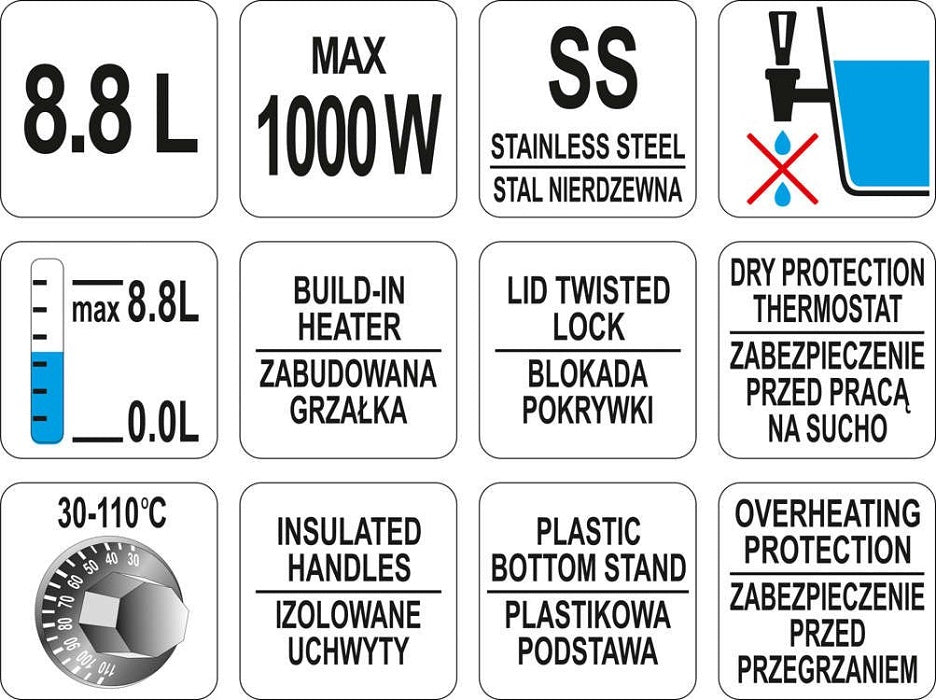 Cazan apa 8.8l.